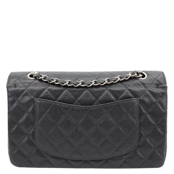 Chanel Small Classic Flap Quilted Caviar Leather Shoulder Bag Black - Picture 4 of 15